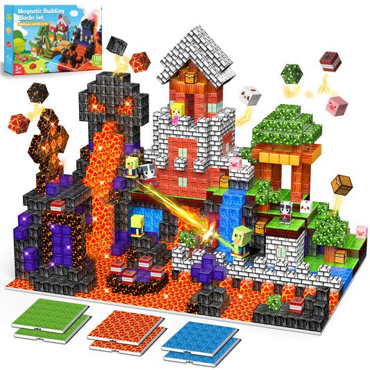 Magnetic Blocks for Kids, 150PCS Magnetic Building Blocks Magnet Cube Toys,STEM Montessori Toys
