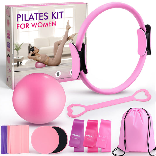 Pilates Essentials Kit for Women, Yoga Pilates Kit for Home Workouts