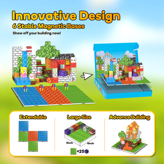 Magnetic Blocks for Kids, 150PCS Magnetic Building Blocks Magnet Cube Toys,STEM Montessori Toys