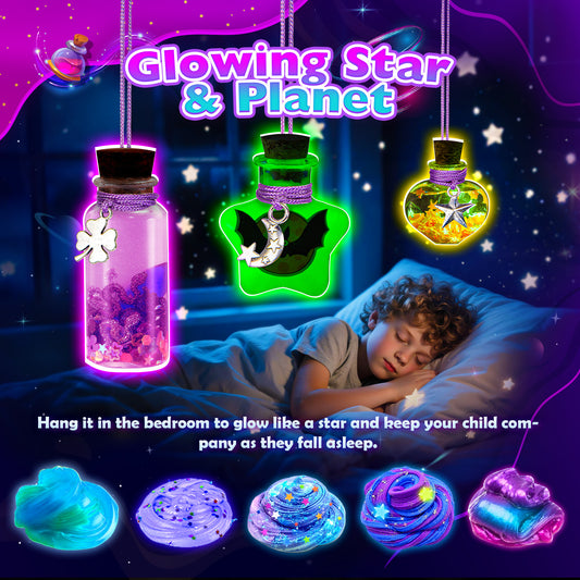Slime Kits for Girls 6-9-12, Kids Slime Making Kit Gifts for 5 6 7 8 9 10 Years Old Girls Boys, Galaxy Slime