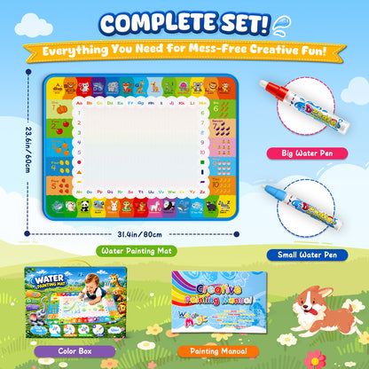 Superwinky Doodle Mat Toys for Toddlers, Gifts for 1 2 3 4 Years Old Girls, Writing Mat Toddler Toys