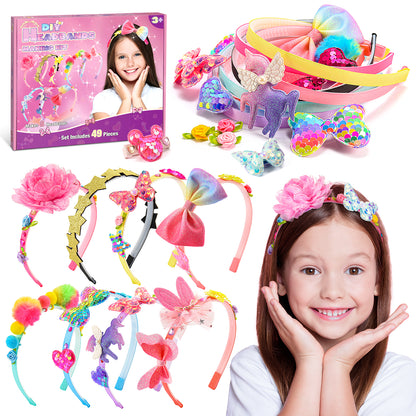 DIY Headbands Making Kit for Girls, Hair Accessories Crafts Set for Girls