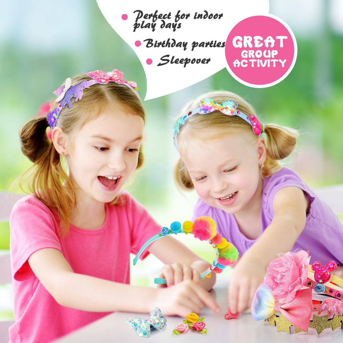 DIY Headbands Making Kit for Girls, Hair Accessories Crafts Set for Girls