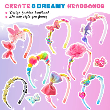 DIY Headbands Making Kit for Girls, Hair Accessories Crafts Set for Girls