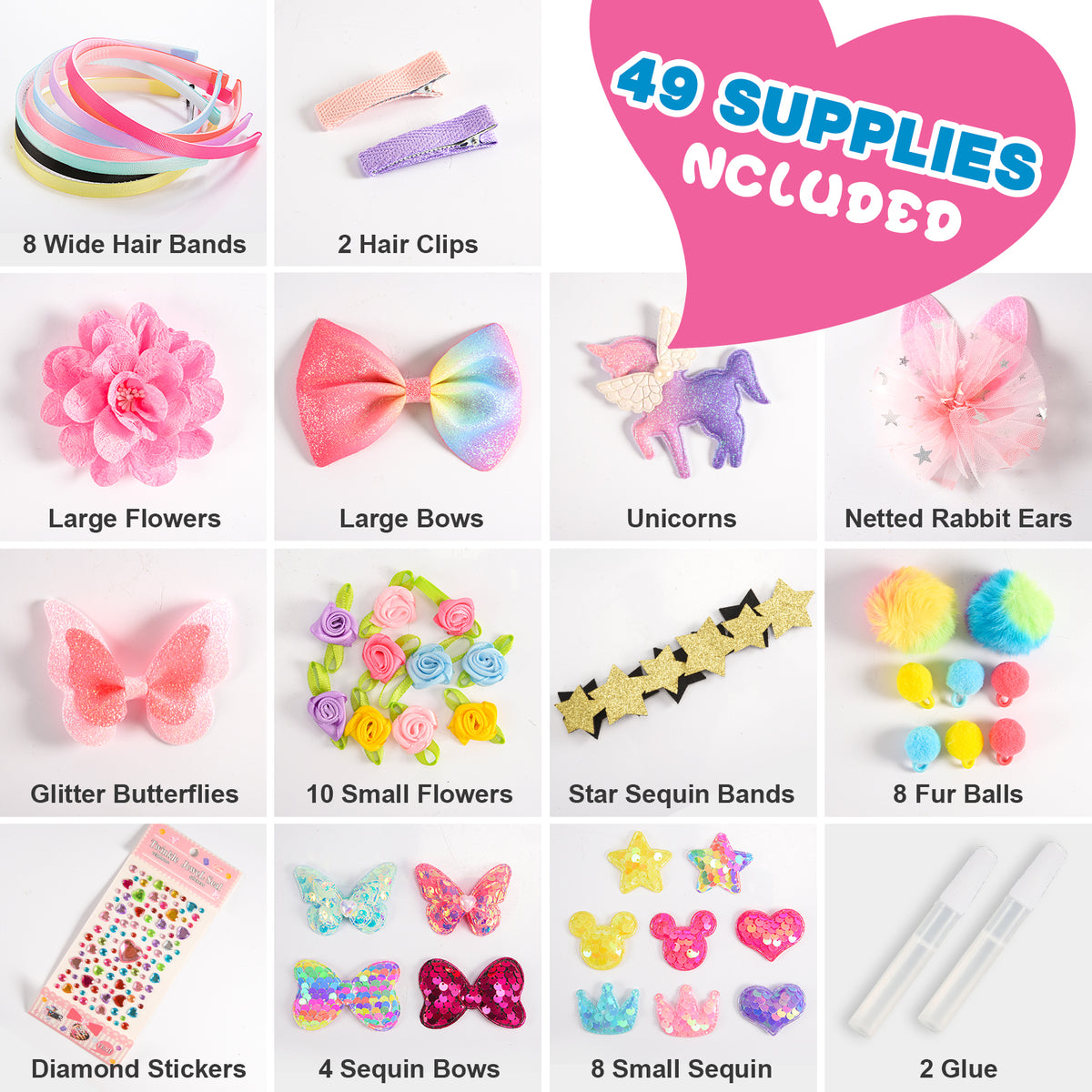 DIY Headbands Making Kit for Girls, Hair Accessories Crafts Set for Girls
