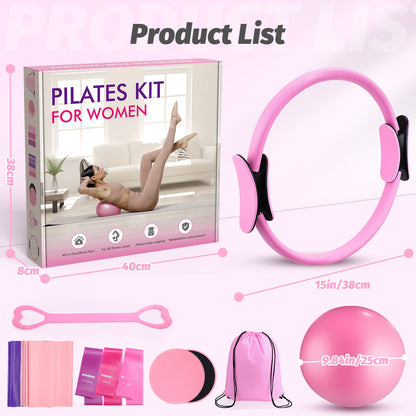 Pilates Essentials Kit for Women, Yoga Pilates Kit for Home Workouts