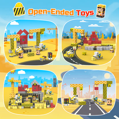 Magnetic Blocks for Kids, 99 Pcs Magnetic Building Block Travel Toys, Construction Toy Magnet Cube Toys