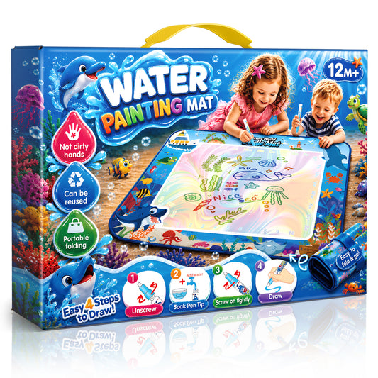 Doodle Drawing Mat, Learning Toys for Girls Toddlers Age 3-7, Magic Writing Mat Toddler Toys Ages 3 4 5