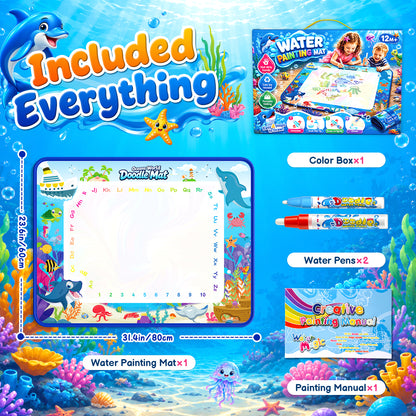 Doodle Drawing Mat, Learning Toys for Girls Toddlers Age 3-7, Magic Writing Mat Toddler Toys Ages 3 4 5