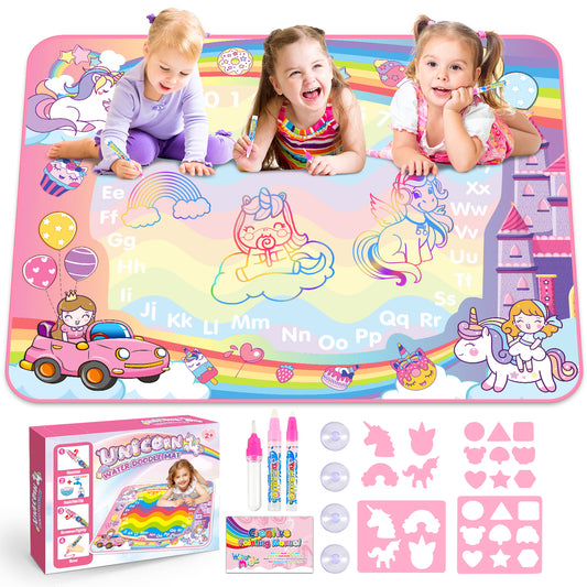Doodle Drawing Mat, Magic Writing Mat Toddler Toys-Pink