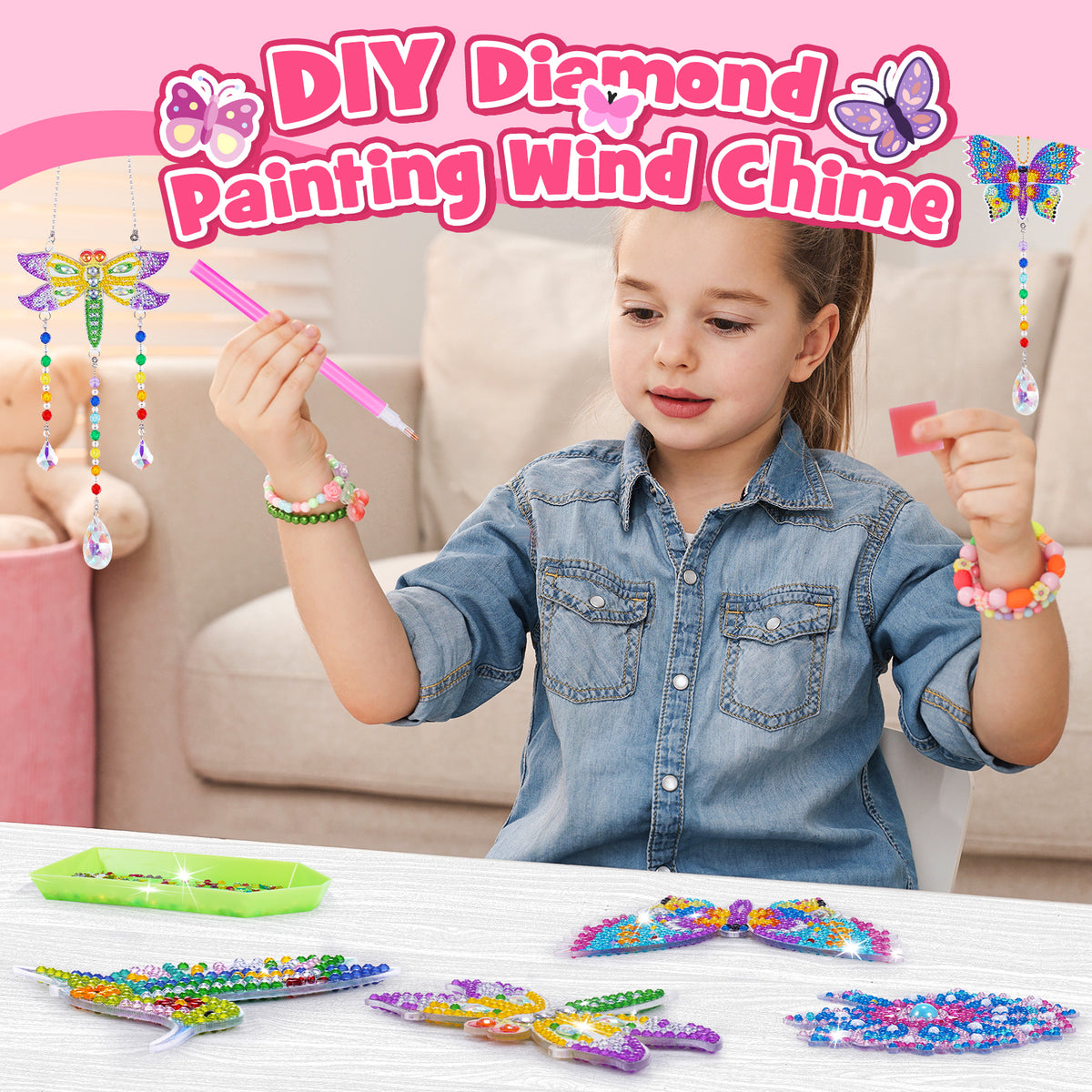 DIY Diamond Art Painting Kit, Craft Kit for Girls Birthday Gift